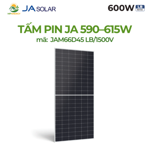 Tấm pin JA Solar 600W JAM66D45 LB/1500V