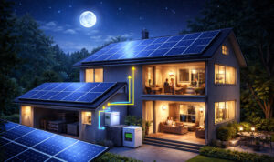 Điện mặt trời có dùng được ban đêm không? Giải pháp tối ưu từ MP Energy