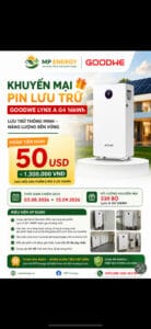 MP Energy Hoàn Ngay 50 USD Khi Mua Pin Lưu Trữ GoodWe Lynx A G4 16kWh