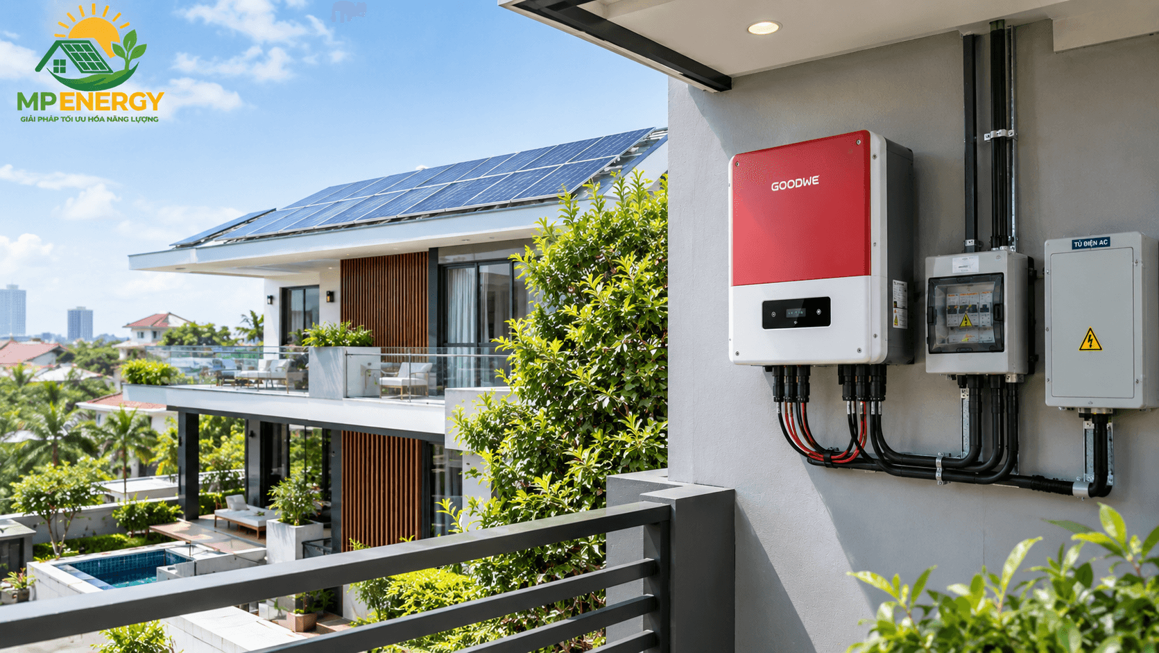 MP Energy chuyên phân phối biến tần 3 pha hòa lưới GoodWe chính hãng cho biệt thự, tòa nhà thương mại và nhà xưởng, đảm bảo hiệu suất vượt trội và hỗ trợ kỹ thuật chuyên sâu.